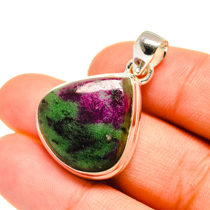 Ruby Zoisite Pendants handcrafted by Ana Silver Co - PD5753