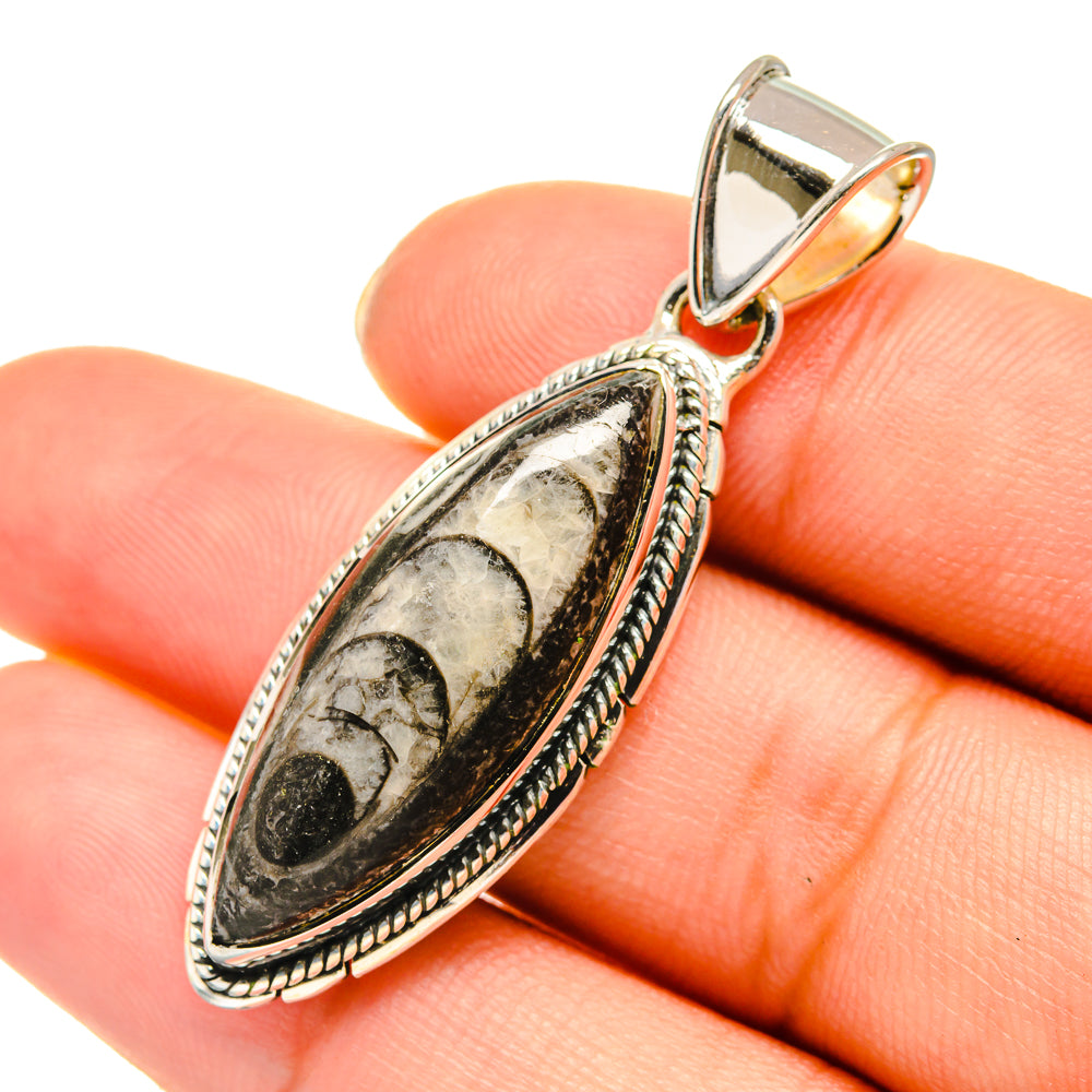 Orthoceras Fossil Pendants handcrafted by Ana Silver Co - PD5767