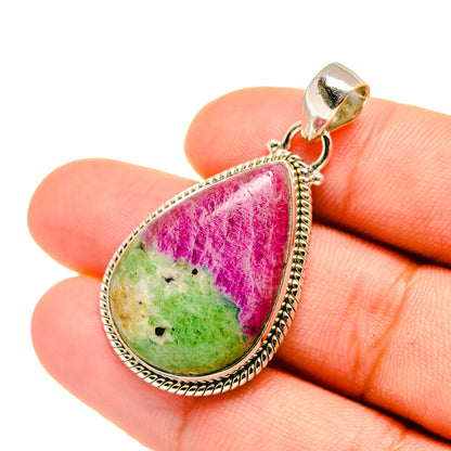 Ruby Zoisite Pendants handcrafted by Ana Silver Co - PD5770