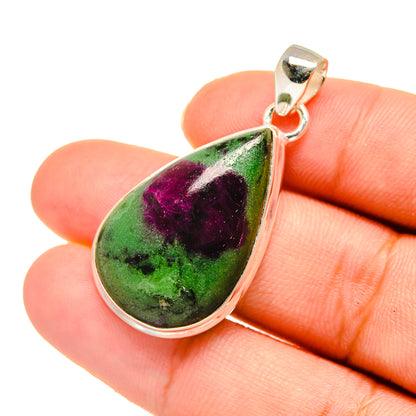 Ruby Zoisite Pendants handcrafted by Ana Silver Co - PD5776