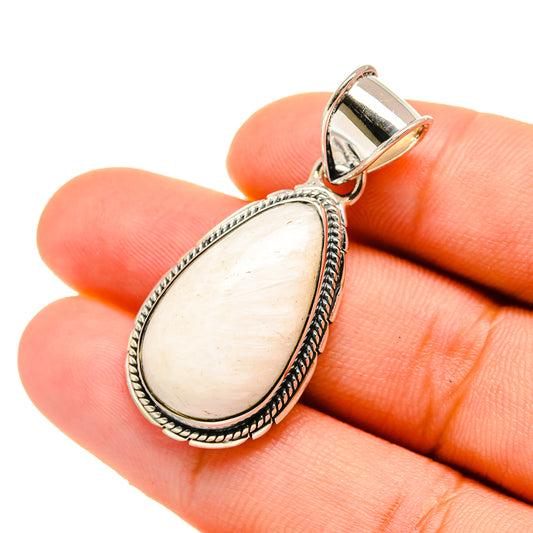 White Scolecite Pendants handcrafted by Ana Silver Co - PD5785