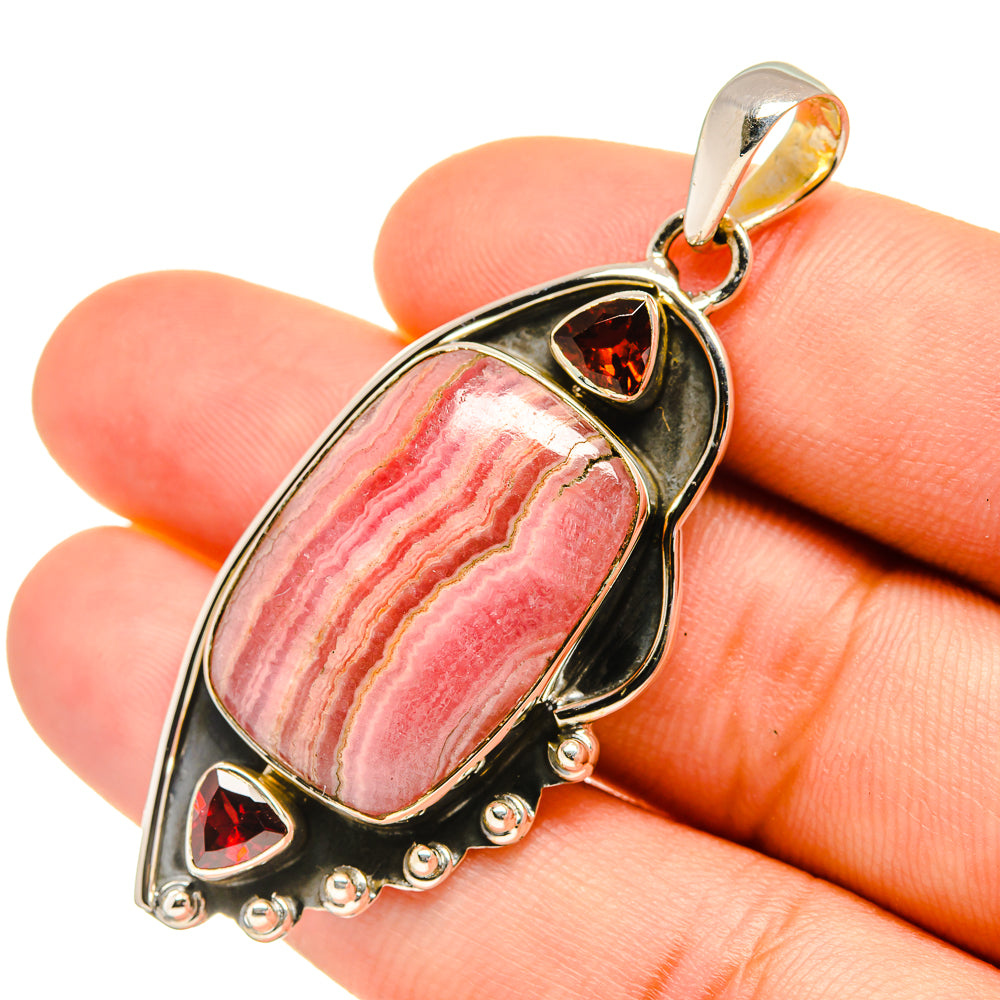 Rhodochrosite Pendants handcrafted by Ana Silver Co - PD5819
