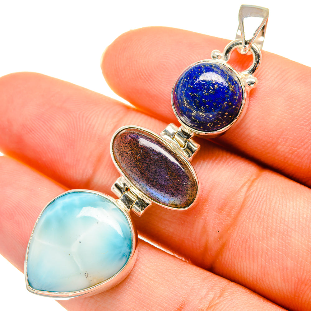 Larimar Pendants handcrafted by Ana Silver Co - PD5823