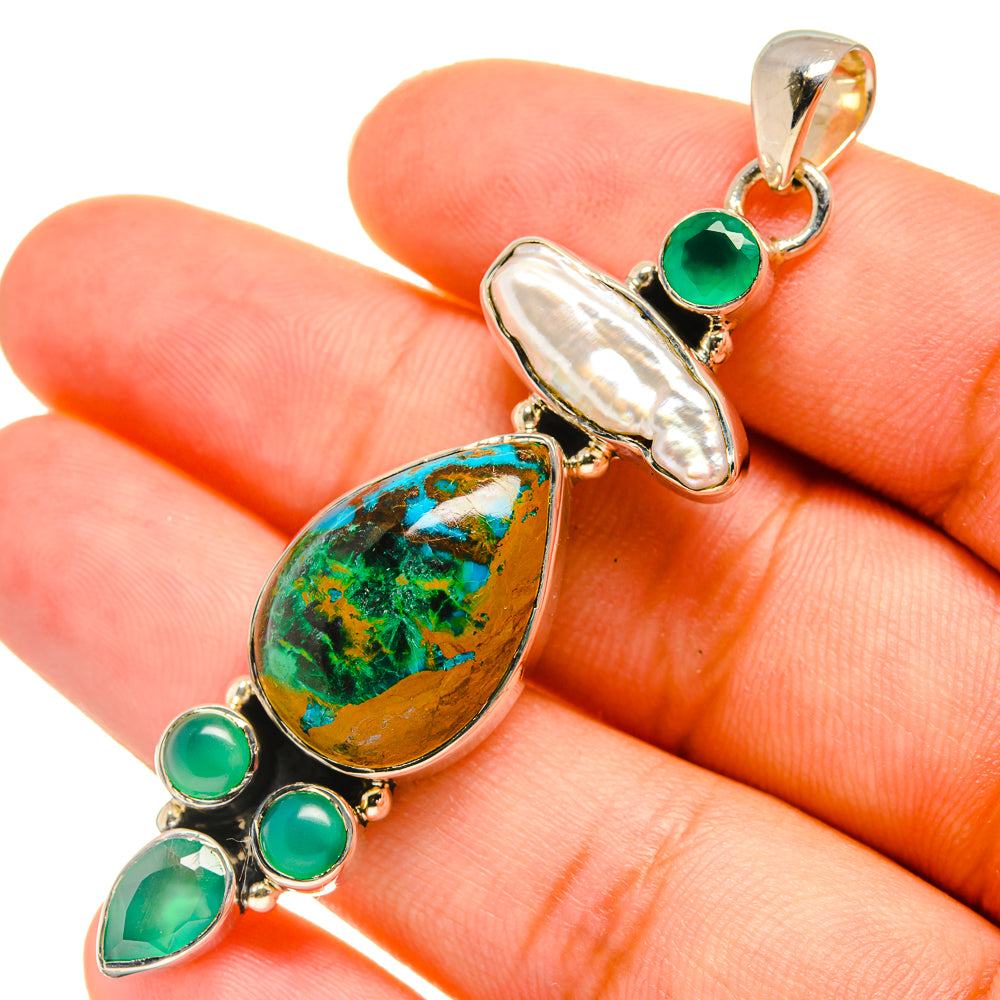 Chrysocolla Pendants handcrafted by Ana Silver Co - PD5826