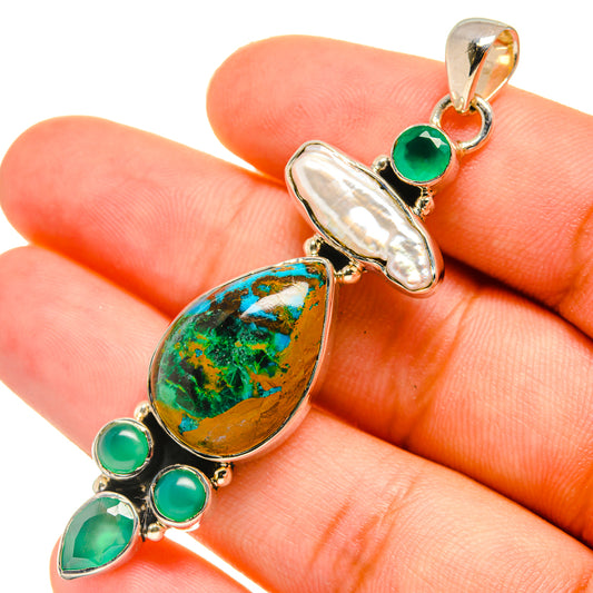 Chrysocolla Pendants handcrafted by Ana Silver Co - PD5826