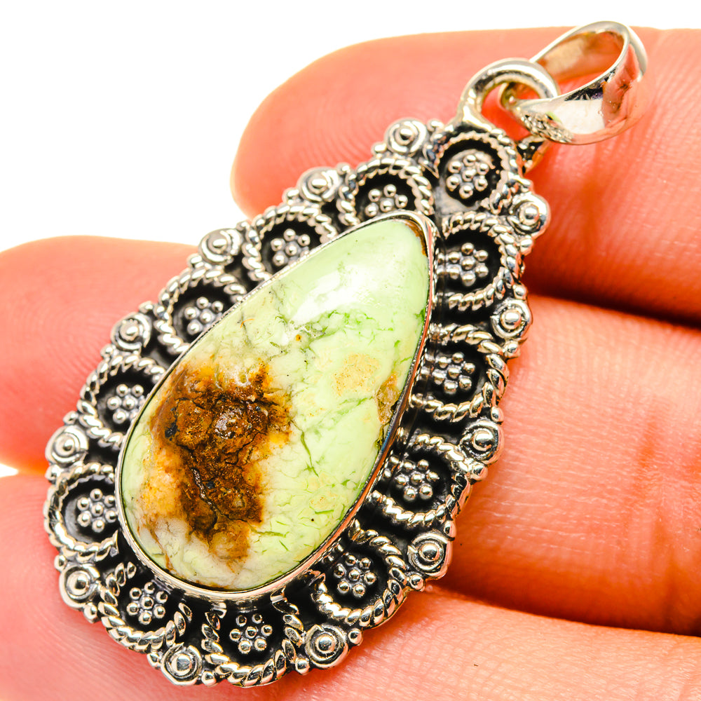 Lemon Chrysoprase Pendants handcrafted by Ana Silver Co - PD5832