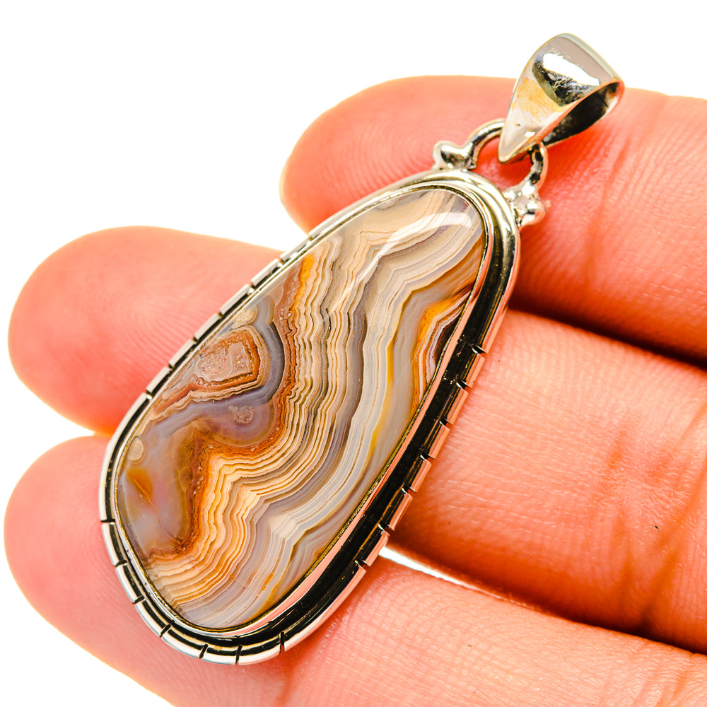 Crazy Lace Agate Pendants handcrafted by Ana Silver Co - PD5833