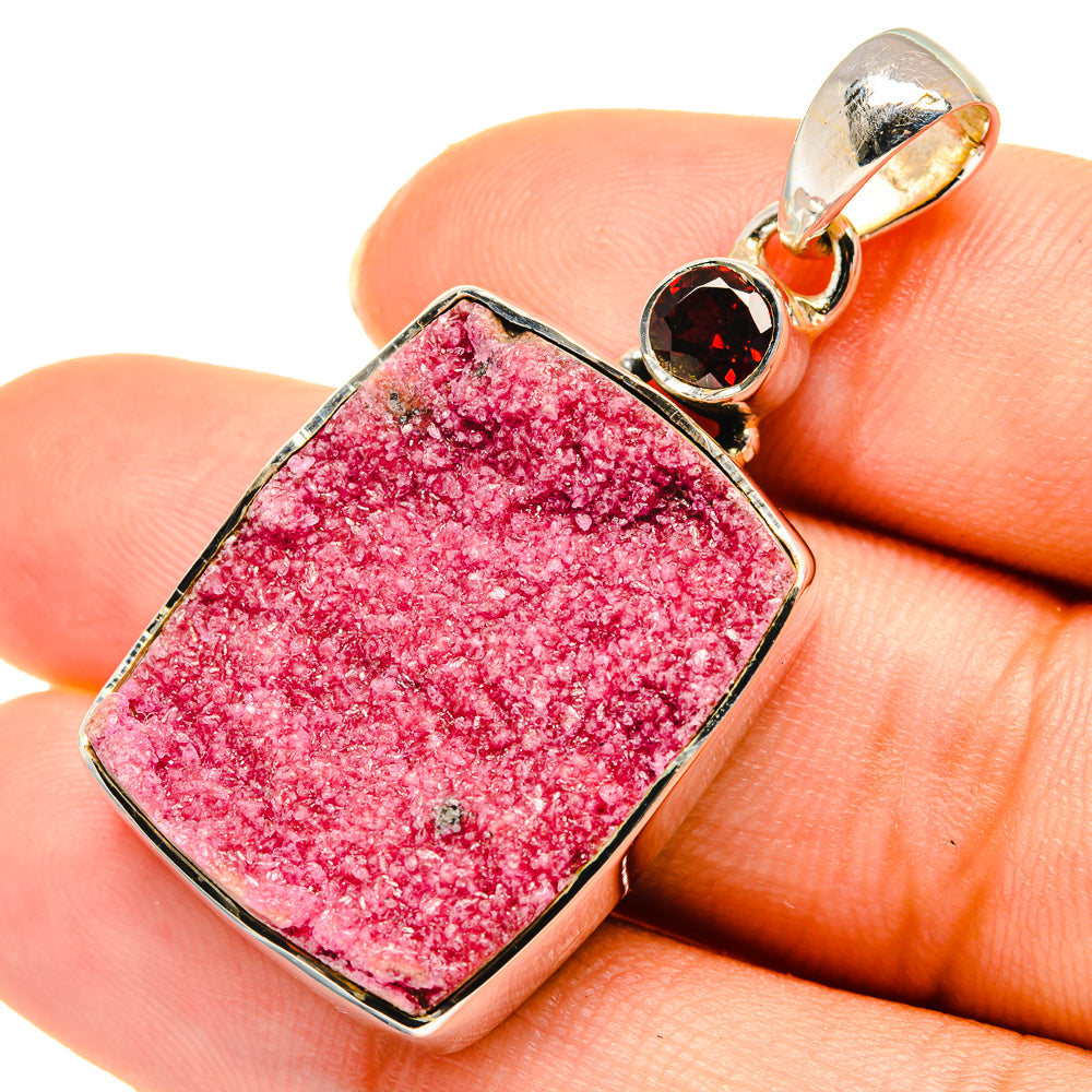 Cobalto Calcite Druzy Pendants handcrafted by Ana Silver Co - PD5849