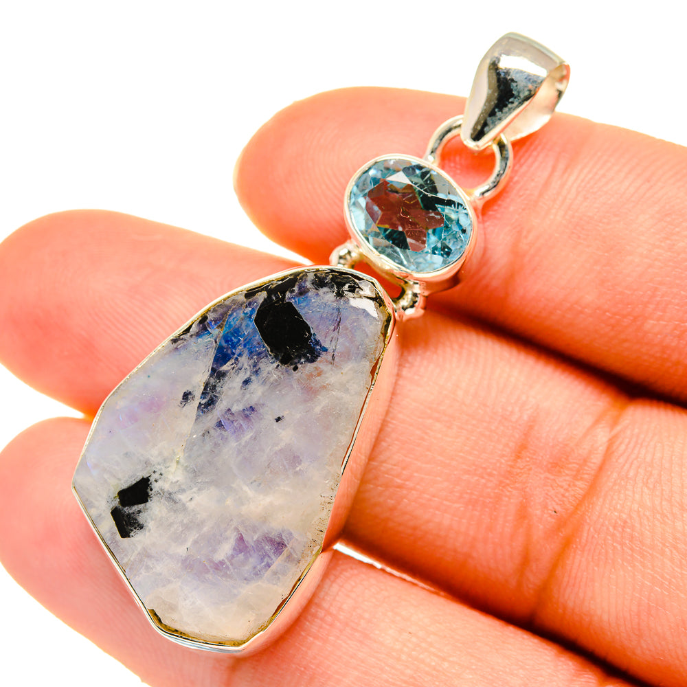 Rainbow Moonstone Pendants handcrafted by Ana Silver Co - PD5851