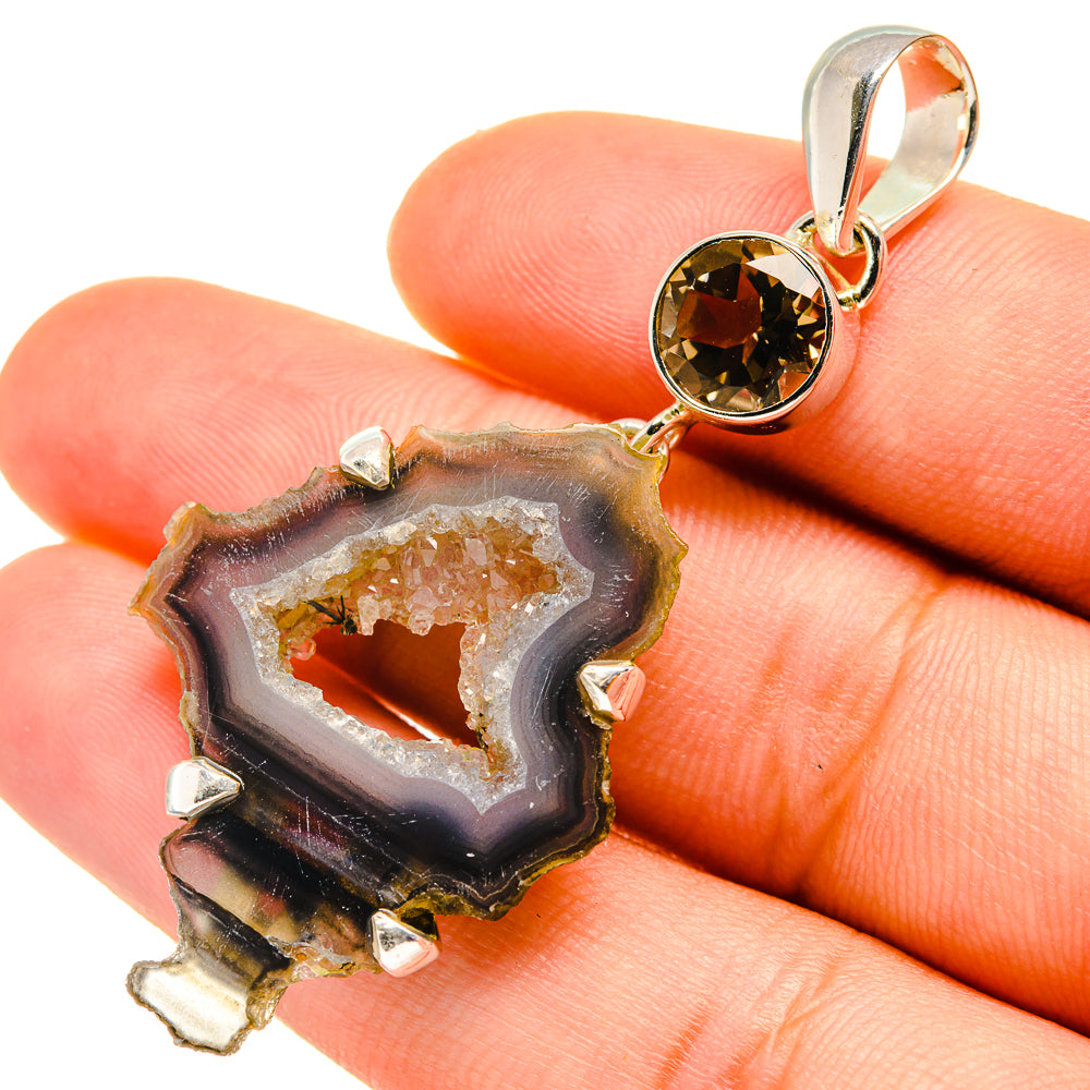 Geode Slice Pendants handcrafted by Ana Silver Co - PD5854