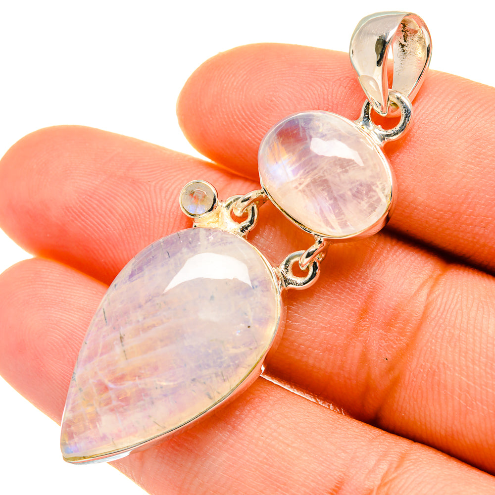 Rainbow Moonstone Pendants handcrafted by Ana Silver Co - PD5857