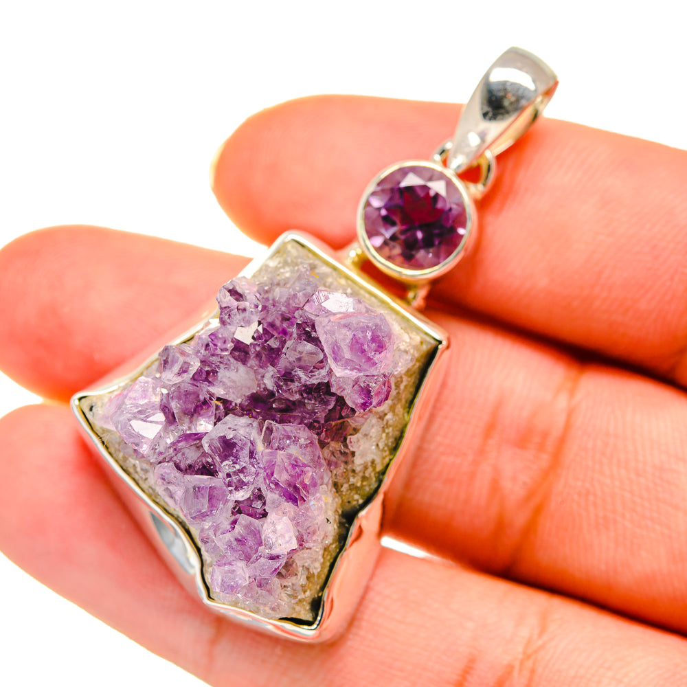Amethyst Crystal Pendants handcrafted by Ana Silver Co - PD5873