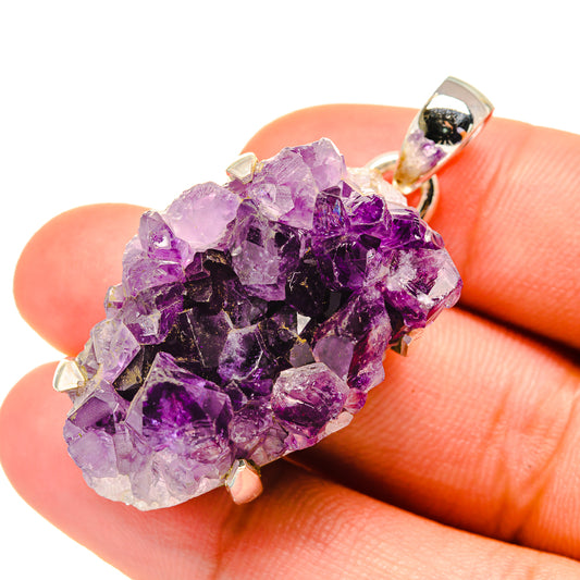 Amethyst Crystal Pendants handcrafted by Ana Silver Co - PD5876