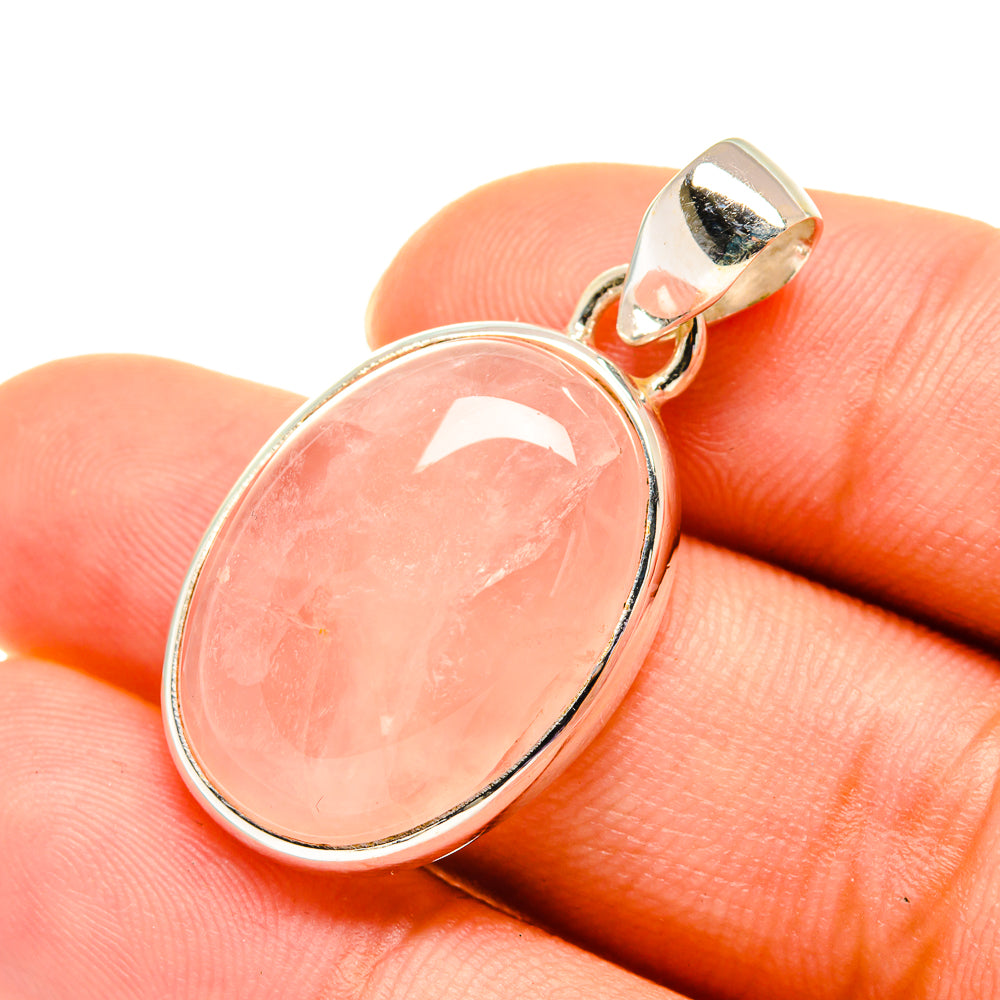 Rose Quartz Pendants handcrafted by Ana Silver Co - PD5883