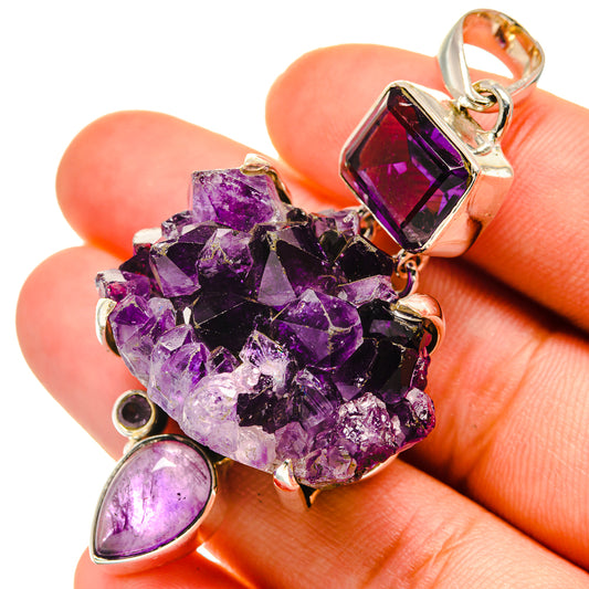 Amethyst Crystal Pendants handcrafted by Ana Silver Co - PD5893