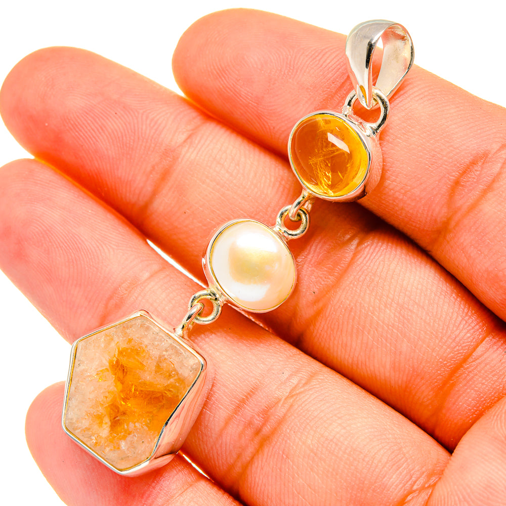 Citrine Pendants handcrafted by Ana Silver Co - PD5900