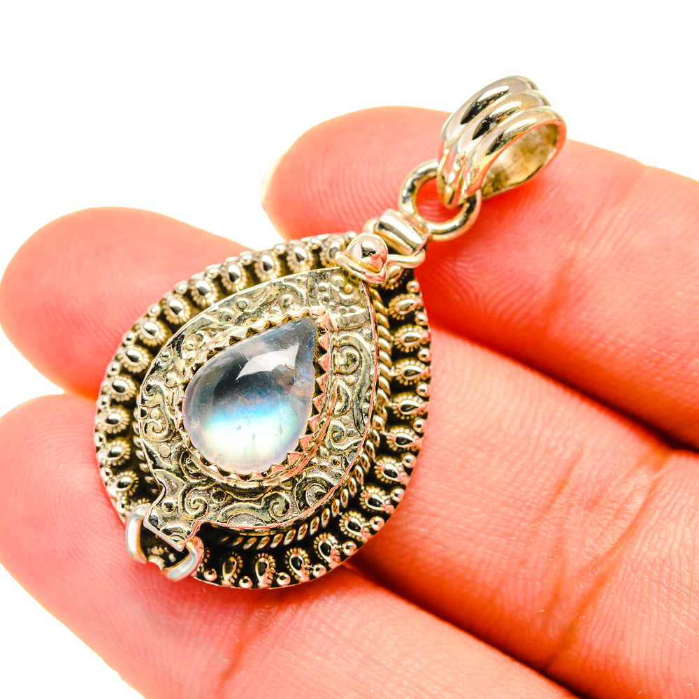 Rainbow Moonstone Pendants handcrafted by Ana Silver Co - PD5908