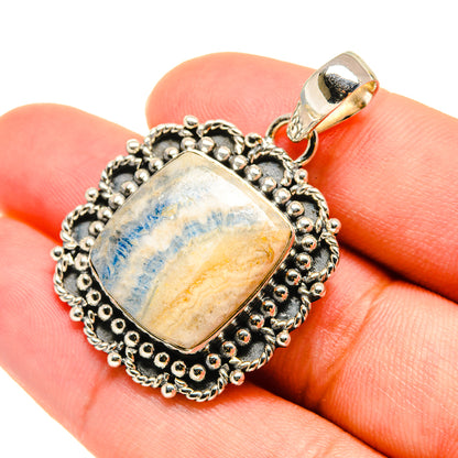 Blue Scheelite Pendants handcrafted by Ana Silver Co - PD5917