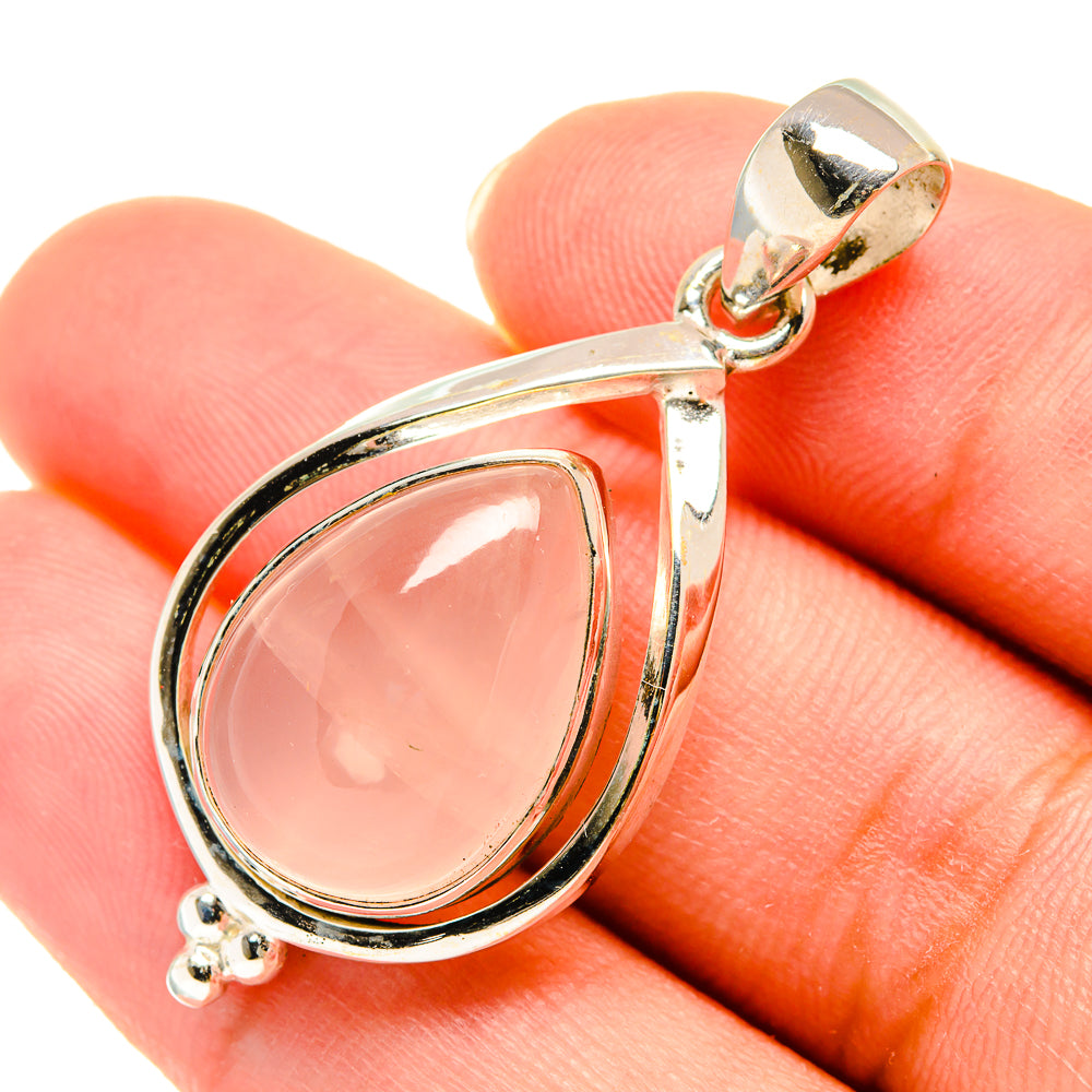 Rose Quartz Pendants handcrafted by Ana Silver Co - PD5921