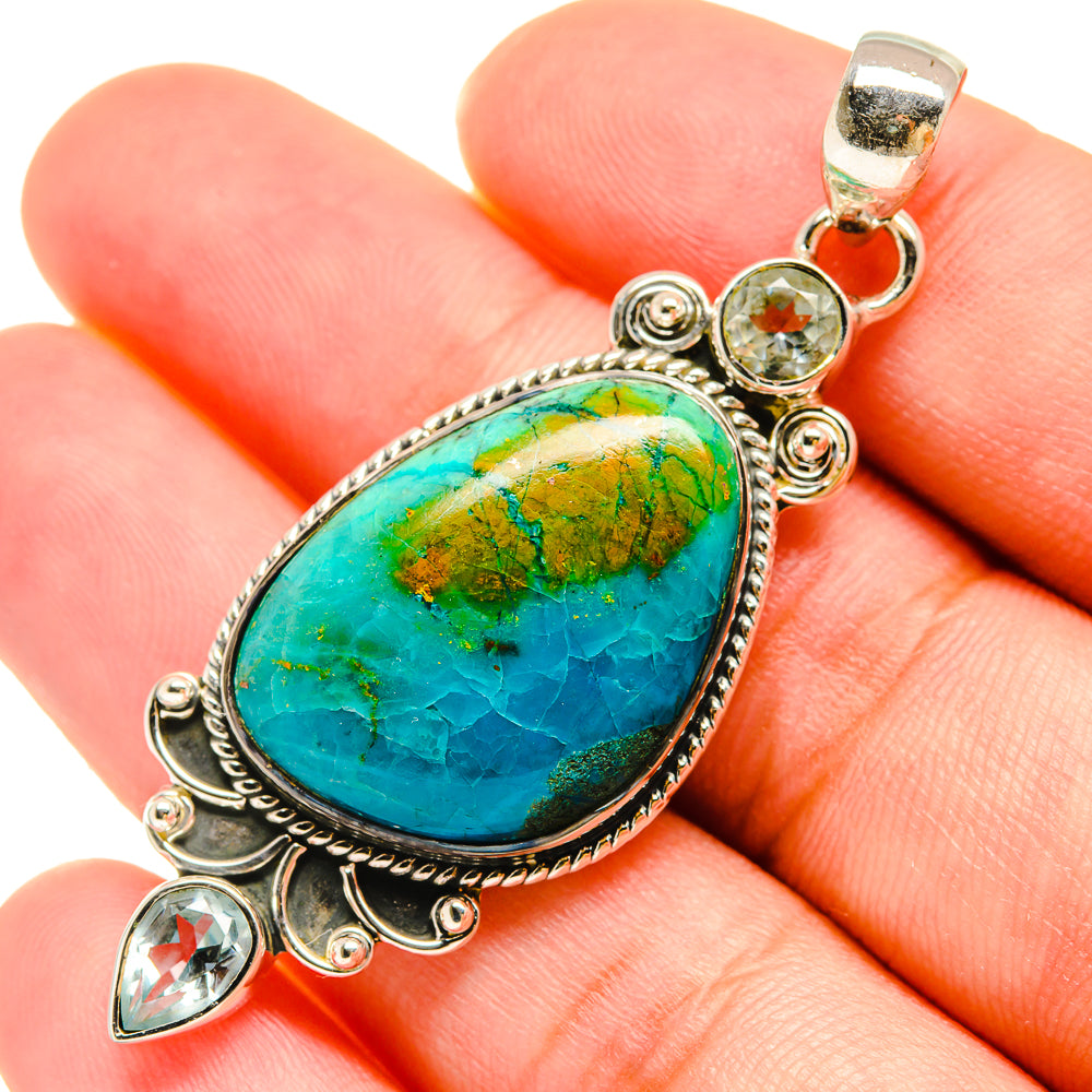 Chrysocolla Pendants handcrafted by Ana Silver Co - PD5925