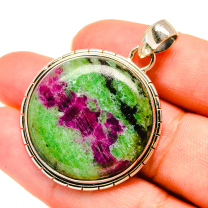 Ruby Zoisite Pendants handcrafted by Ana Silver Co - PD5936