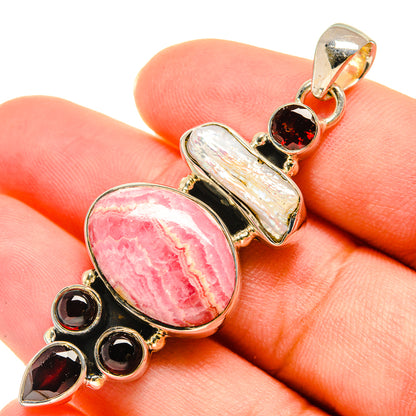 Rhodochrosite Pendants handcrafted by Ana Silver Co - PD5941