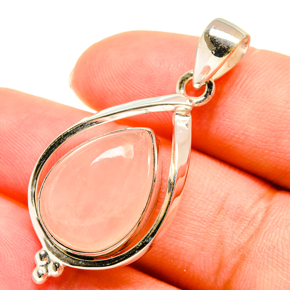 Rose Quartz Pendants handcrafted by Ana Silver Co - PD5943