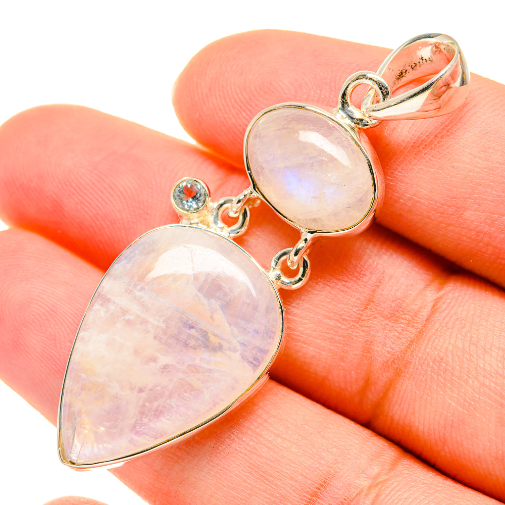 Rainbow Moonstone Pendants handcrafted by Ana Silver Co - PD5951