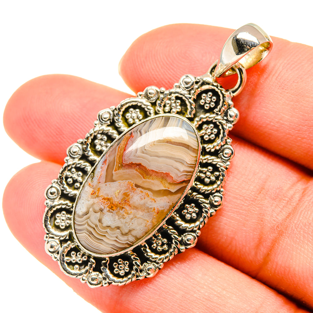 Plume Agate Pendants handcrafted by Ana Silver Co - PD5960