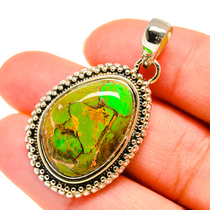 Green Copper Composite Turquoise Pendants handcrafted by Ana Silver Co - PD5962