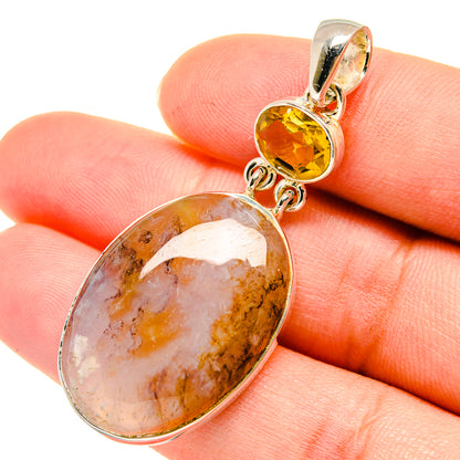 Plume Agate Pendants handcrafted by Ana Silver Co - PD5969