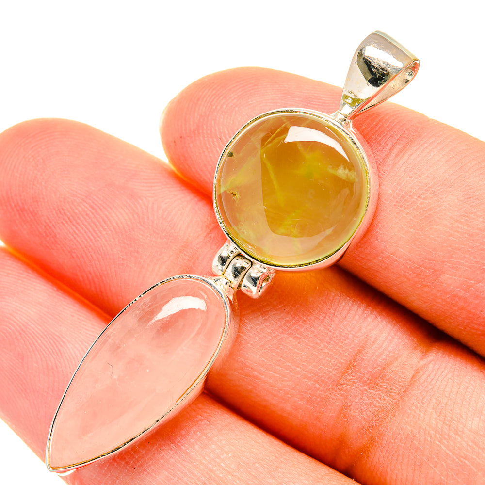 Rose Quartz Pendants handcrafted by Ana Silver Co - PD5987