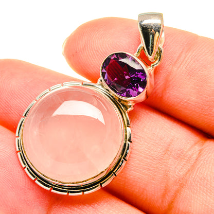 Rose Quartz Pendants handcrafted by Ana Silver Co - PD5997