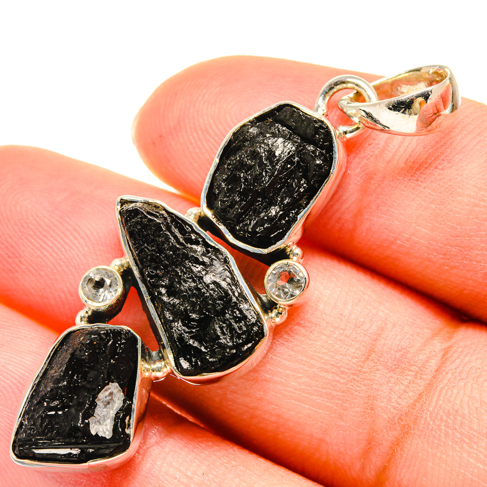 Black Tourmaline Pendants handcrafted by Ana Silver Co - PD6000