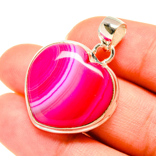 Pink Botswana Agate Pendants handcrafted by Ana Silver Co - PD6009