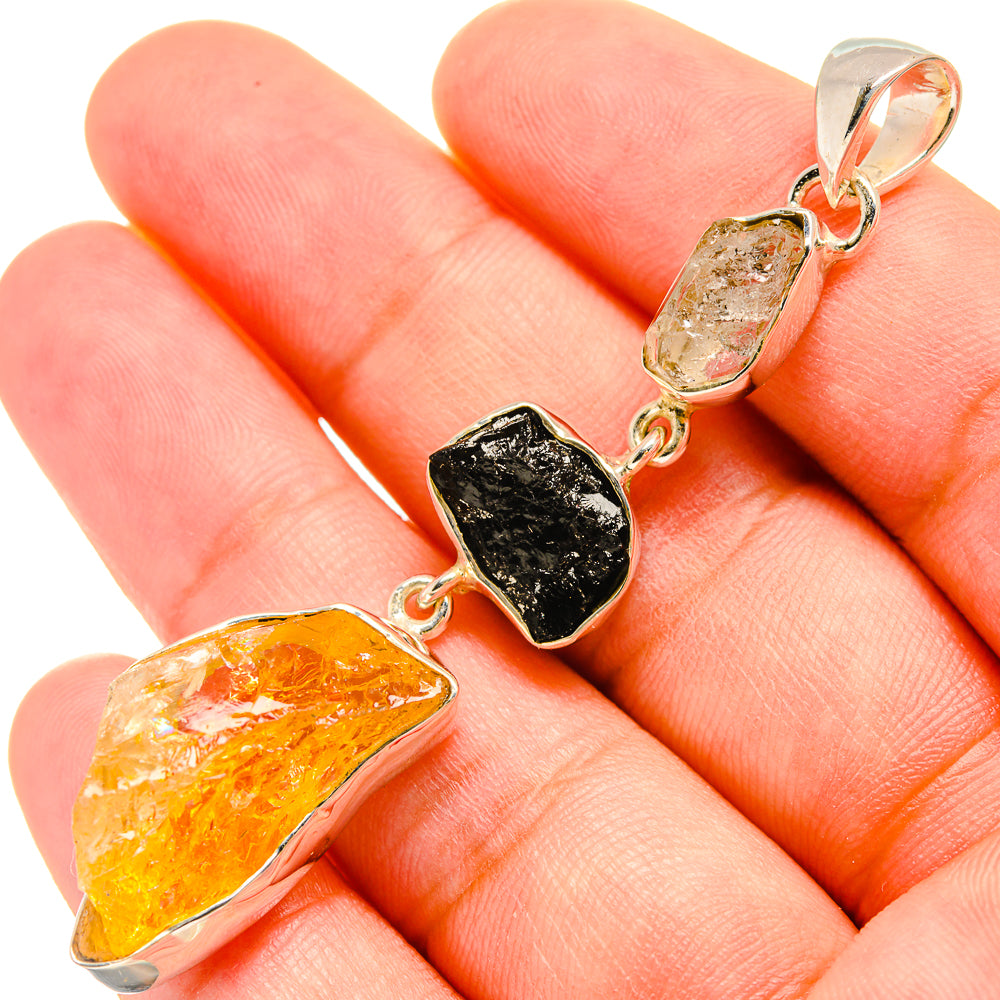 Citrine Pendants handcrafted by Ana Silver Co - PD6010