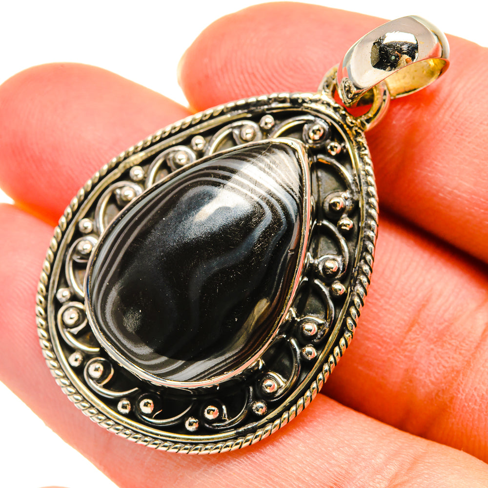 Psilomelane Pendants handcrafted by Ana Silver Co - PD6011