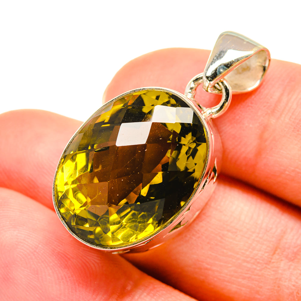 Olive Quartz Pendants handcrafted by Ana Silver Co - PD6018