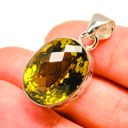 Olive Quartz Pendants handcrafted by Ana Silver Co - PD6018