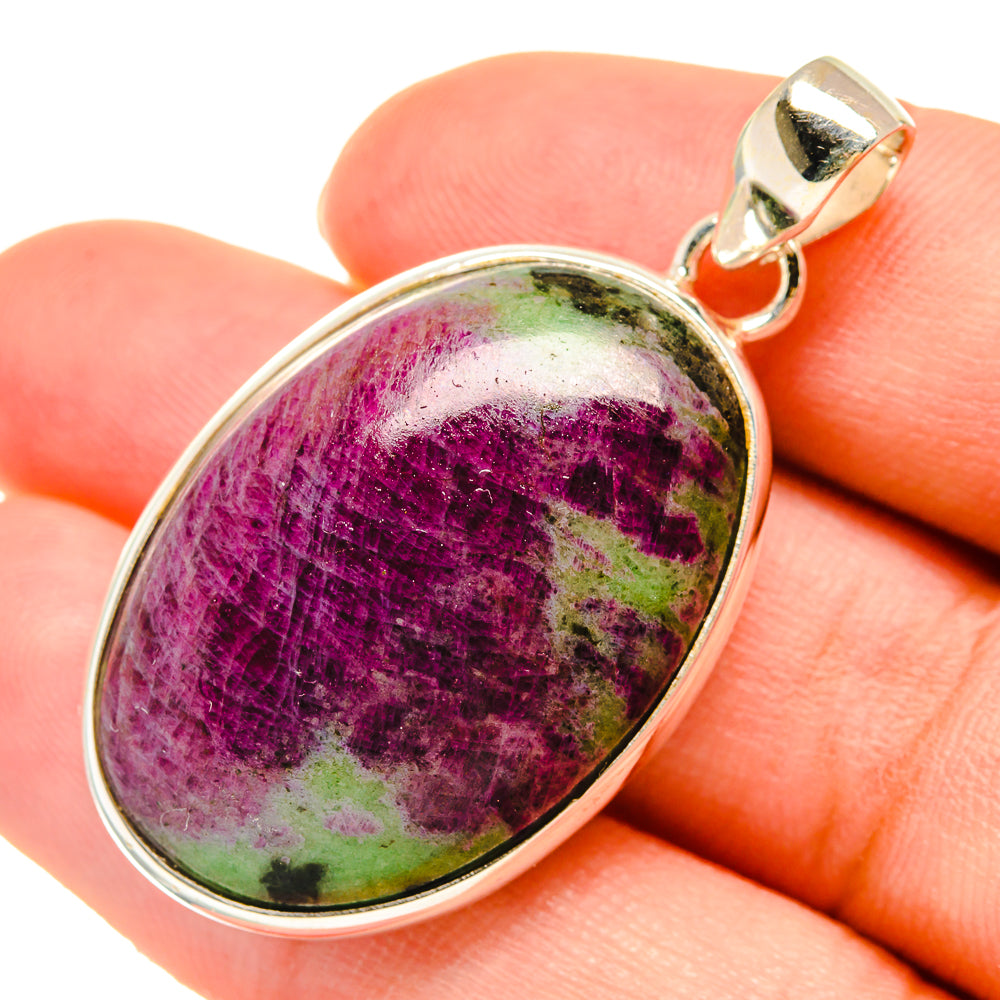 Ruby Zoisite Pendants handcrafted by Ana Silver Co - PD6028