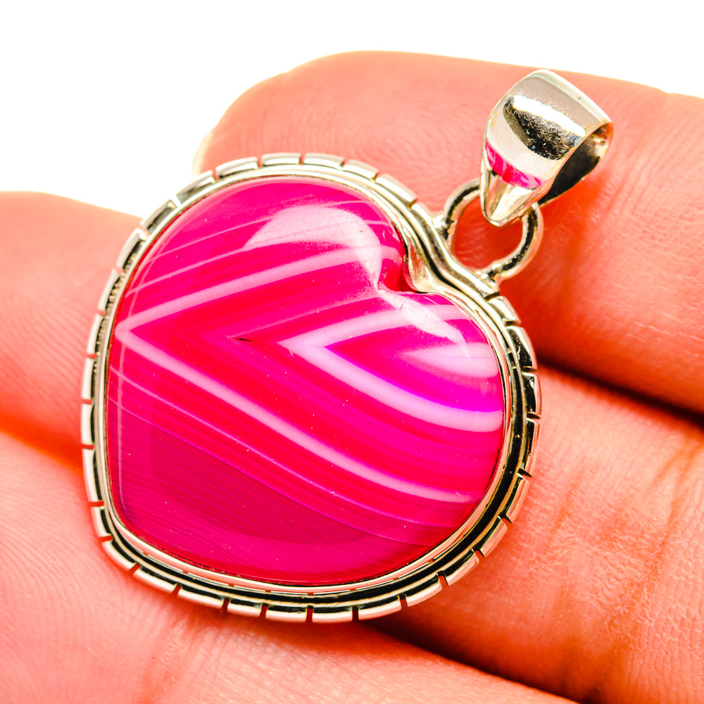 Pink Botswana Agate Pendants handcrafted by Ana Silver Co - PD6044