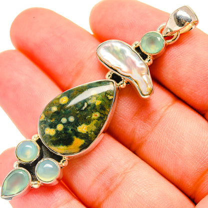 Ocean Jasper Pendants handcrafted by Ana Silver Co - PD6047