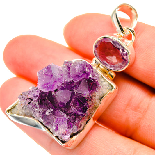 Amethyst Crystal Pendants handcrafted by Ana Silver Co - PD6069