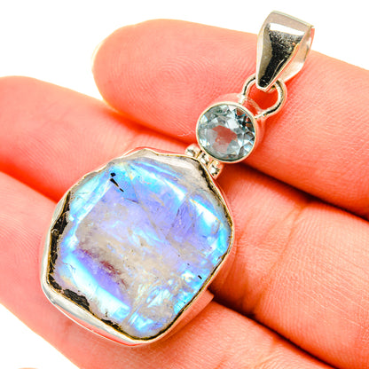 Rainbow Moonstone Pendants handcrafted by Ana Silver Co - PD6070