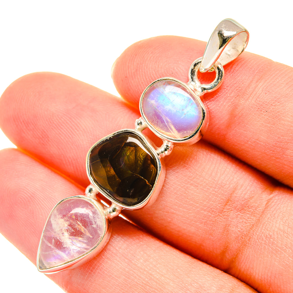 Mexican Fire Agate Pendants handcrafted by Ana Silver Co - PD6072