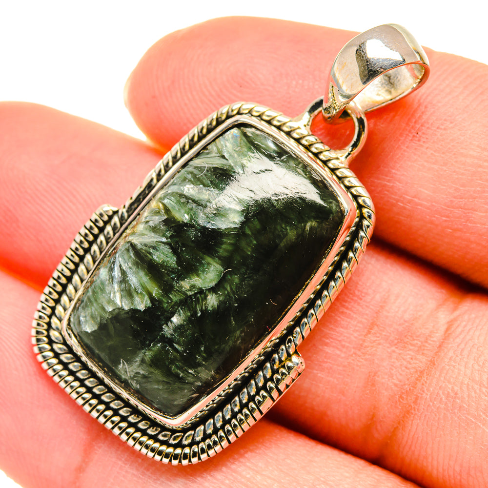 Seraphinite Pendants handcrafted by Ana Silver Co - PD6074