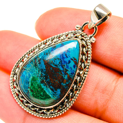 Chrysocolla Pendants handcrafted by Ana Silver Co - PD6077