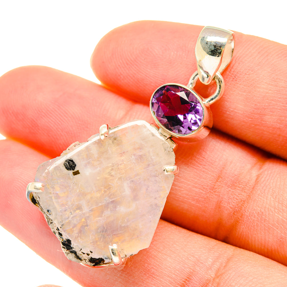 Rainbow Moonstone Pendants handcrafted by Ana Silver Co - PD6078
