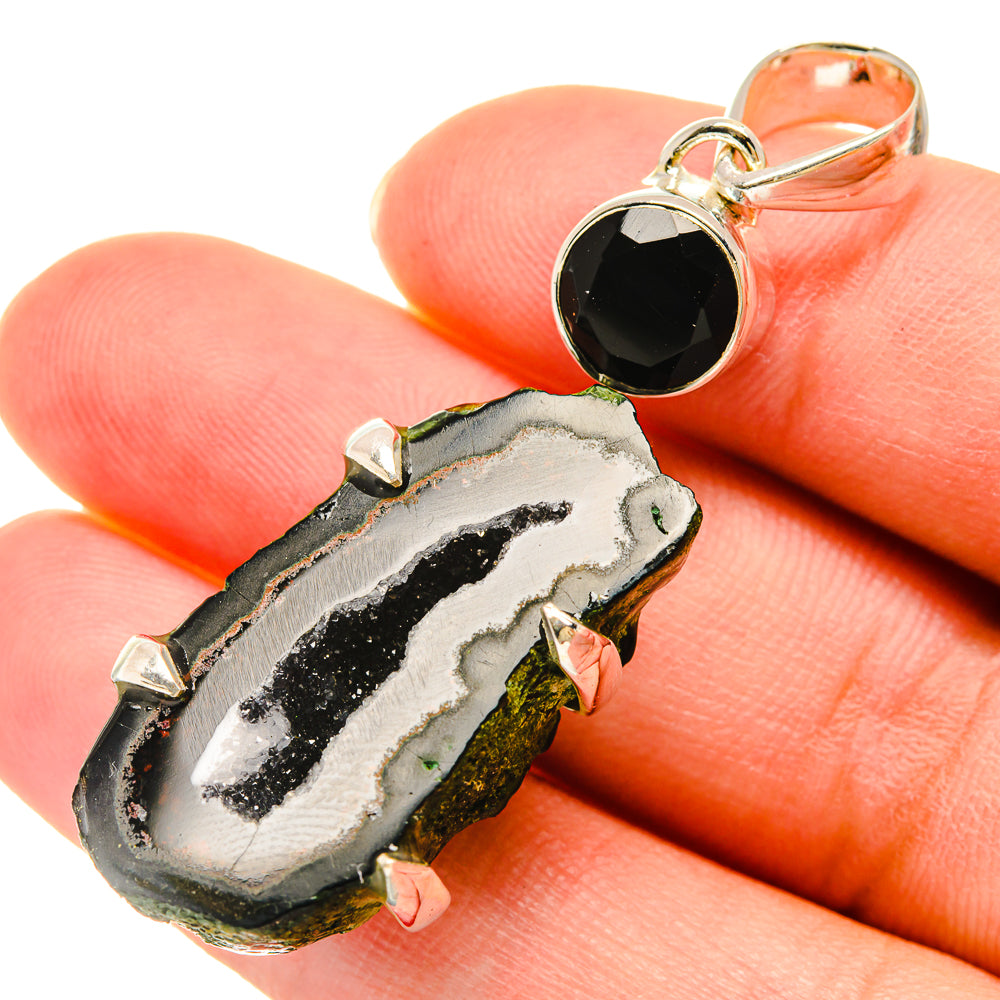 Coconut Geode Druzy Pendants handcrafted by Ana Silver Co - PD6079