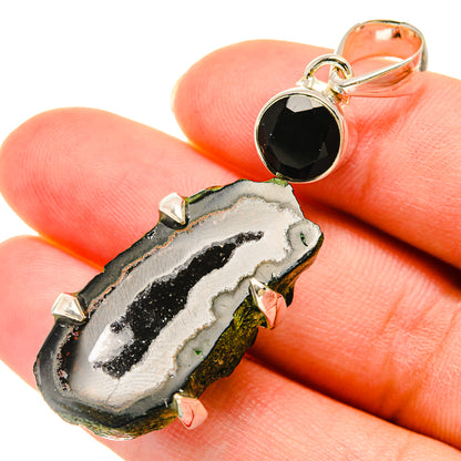 Coconut Geode Druzy Pendants handcrafted by Ana Silver Co - PD6079